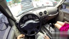 Порно видео Creampie с 18-ти летней блондинкой на переднем сидении автомобиля